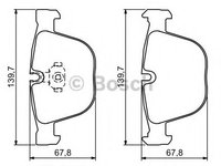 Set placute frana,frana disc BMW X5 (E70), BMW X6 (E71, E72), BMW X5 (F15, F85) - BOSCH 0 986 494 325