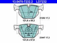 Set placute frana,frana disc BMW X5 (F15, F85) (2013 - 2020) ATE 13.0470-7232.2