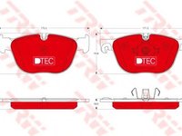 Set placute frana,frana disc BMW X6 (E71, E72) (2008 - 2014) TRW GDB1726DTE piesa NOUA