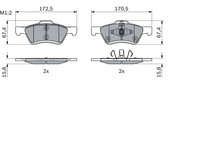 Set placute frana,frana disc BOSCH 0 986 494 960