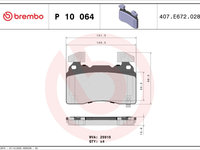 Set placute frana,frana disc BREMBO P 10 064