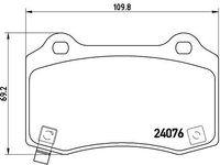 Set placute frana,frana disc BREMBO P 11 024