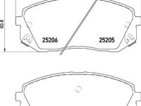 Set placute frana,frana disc BREMBO P 30 093