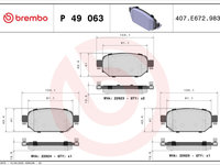 Set placute frana,frana disc BREMBO P 49 063