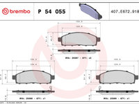 Set placute frana,frana disc BREMBO P 54 055