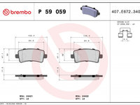 Set placute frana,frana disc BREMBO P 59 059