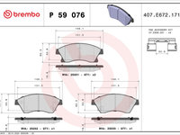 Set placute frana,frana disc BREMBO P 59 076X