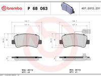 Set placute frana,frana disc BREMBO P 68 063