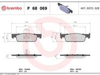 Set placute frana,frana disc BREMBO P 68 069