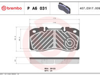 Set placute frana,frana disc BREMBO P A6 031