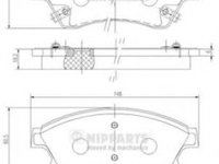 Set placute frana,frana disc CHEVROLET AVEO Hatchback (T300) (2011 - 2016) NIPPARTS N3600914 piesa NOUA