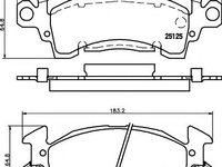 Set placute frana,frana disc CHEVROLET CAMARO, CHEVROLET CAPRICE limuzina, CHEVROLET CAPRICE limuzina - MINTEX MDB1594