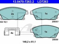 Set placute frana,frana disc CHEVROLET CRUZE (J300) (2009 - 2016) ATE 13.0470-7263.2 piesa NOUA