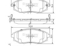 Set placute frana,frana disc CHEVROLET EPICA (KL1_), DAEWOO TOSCA - NIPPARTS J3600912