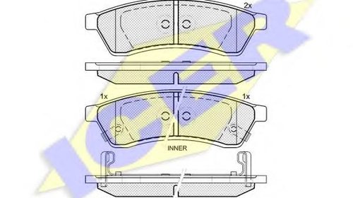 Set placute frana,frana disc CHEVROLET EPICA 