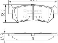 Set placute frana,frana disc CHEVROLET LACETTI (J200) (2003 - 2016) NIPPARTS J3610903 piesa NOUA