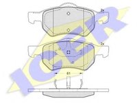 Set placute frana,frana disc CHRYSLER GRAND VOYAGER IV (RG, RS), DODGE CARAVAN (RG_) - ICER 181586