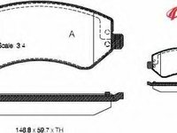 Set placute frana,frana disc CHRYSLER GRAND VOYAGER IV (RG, RS), JEEP LIBERTY (KJ), DODGE CARAVAN (RG_) - METZGER 0807.02