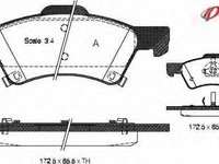 Set placute frana,frana disc CHRYSLER GRAND VOYAGER IV (RG, RS), JEEP LIBERTY (KJ), DODGE CARAVAN (RG_) - METZGER 0810.02