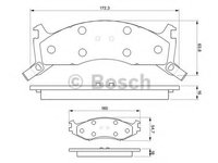 Set placute frana,frana disc CHRYSLER PHANTOM, CHRYSLER LE BARON Cabriolet, CHRYSLER SARATOGA limuzina - BOSCH 0 986 424 276