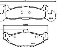 Set placute frana,frana disc CHRYSLER PHANTOM, CHRYSLER LE BARON Cabriolet, CHRYSLER SARATOGA limuzina - MINTEX MDB1601