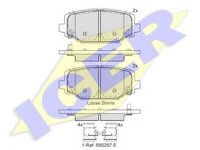 Set placute frana,frana disc CHRYSLER TOWN & COUNTRY V (RT), FIAT FREEMONT (JF_), LANCIA VOYAGER microbus (RT) - ICER 182053