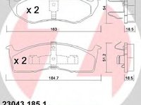 Set placute frana,frana disc CHRYSLER VISION limuzina, CHRYSLER NEON limuzina (PL), CHRYSLER NEW YORKER limuzina - ZIMMERMANN 23043.185.1