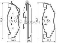 Set placute frana,frana disc CHRYSLER VOYAGER (AS), CHRYSLER VOYAGER II (ES) - BOSCH 0 986 494 336