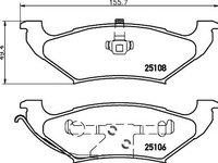 Set placute frana,frana disc CHRYSLER VOYAGER Mk II (GS), DODGE CARAVAN, PLYMOUTH VOYAGER / GRAN VOYAGER - MINTEX MDB2333