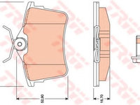 Set placute frana,frana disc CITROËN BERLINGO platou / sasiu (B9) (2008 - 2016) TRW GDB1799