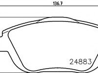 Set placute frana,frana disc CITROËN C3 II (2009 - 2016) TEXTAR 2488301