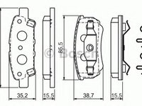 Set placute frana,frana disc CITROËN C4 AIRCROSS (2010 - 2020) BOSCH 0 986 424 814