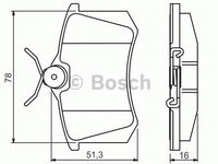 Set placute frana,frana disc CITROËN C4 CACTUS (2014 - 2016) BOSCH 0 986 495 231