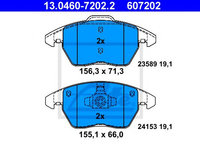 Set placute frana,frana disc CITROËN C4 I (LC_) (2004 - 2011) ATE 13.0460-7202.2