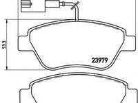 Set placute frana,frana disc CITROËN NEMO combi (2009 - 2020) BREMBO P 23 140