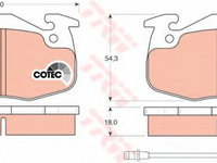 Set placute frana,frana disc CITROËN SAXO (S0, S1) (1996 - 2004) TRW GDB327