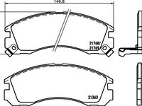 Set placute frana,frana disc CITROEN C-CROSSER ENTERPRISE (2009 - 2016) HELLA PAGID 8DB 355 016-531 piesa NOUA