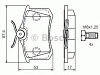 Set placute frana,frana disc CITROEN C4 CACTUS (2014 - 2016) BOSCH 0 986 424 751 piesa NOUA