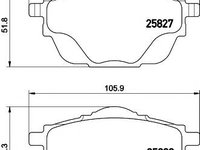 Set placute frana,frana disc Citroen C4 Picasso II, PEUGEOT 308 II, Citroen C4 Grand Picasso II - MINTEX MDB3402