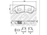 Set placute frana,frana disc Citroen RELAY bus, Citroen RELAY Van, Citroen RELAY platou / sasiu - MAPCO 6849