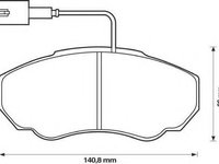 Set placute frana,frana disc Citroen RELAY bus (230P), FIAT DUCATO caroserie (230L), PEUGEOT BOXER bus (230P) - STOP 573113S