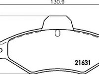 Set placute frana,frana disc Citroen XANTIA (X1), Citroen XANTIA Estate (X1), Citroen XANTIA (X2) - MINTEX MDB1629