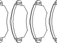 Set placute frana,frana disc Citroen XSARA (N1), PEUGEOT 206 hatchback (2A/C), PEUGEOT 206 SW (2E/K) - TOPRAN 721 233