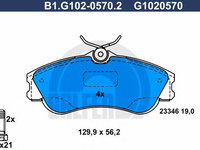 Set placute frana,frana disc CITROEN XSARA PICASSO (N68) (1999 - 2016) GALFER B1.G102-0570.2 piesa NOUA