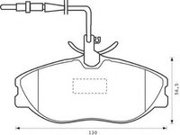 Set placute frana,frana disc Citroen ZX (N2), PEUGEOT 306 hatchback (7A, 7C, N3, N5), PEUGEOT 306 Cabriolet (7D, N3, N5) - JURID 573000J-AS