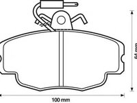 Set placute frana,frana disc Citroen ZX (N2), Citroen ZX Estate (N2) - JURID 571405D