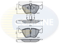 Set placute frana,frana disc COMLINE CBP01010