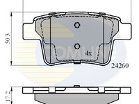 Set placute frana,frana disc COMLINE CBP01557