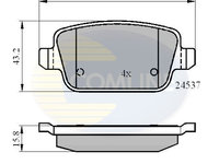 Set placute frana,frana disc COMLINE CBP01610