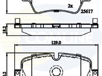 Set placute frana,frana disc COMLINE CBP02319